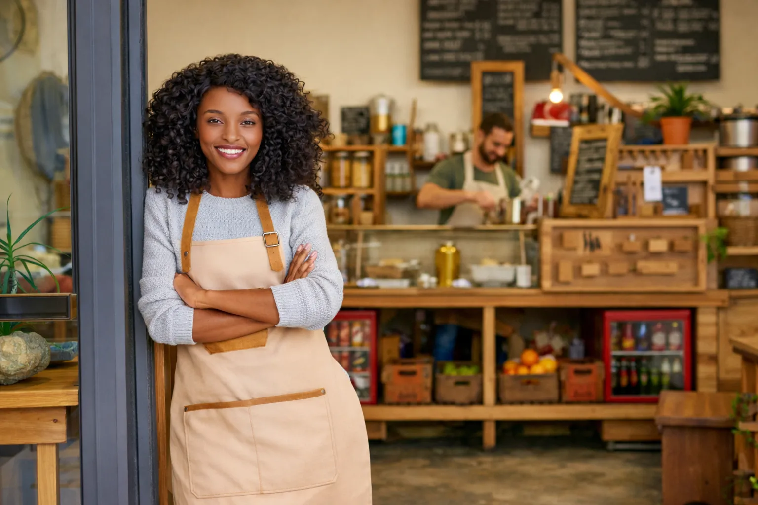 happy woman from africa